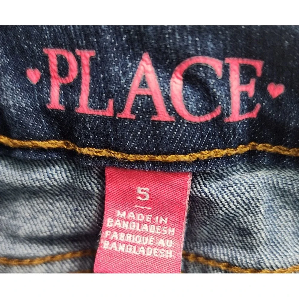 The Children's Place Dark Wash Denim Jeans‎ Classic Fit Girls Size 5